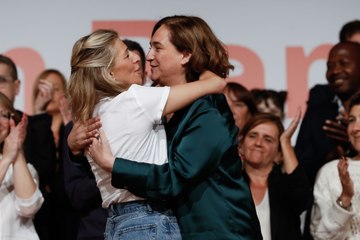 Ada Colau y Yolanda Díaz, en un acto en Barcelona