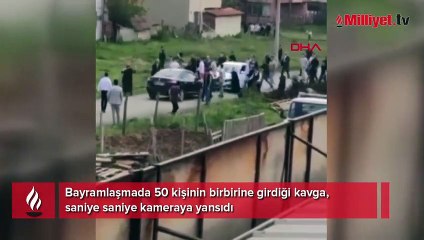 Bayramlaşmada 50 kişi birbirine girdi! 10 kişinin yaralandığı dehşet anları