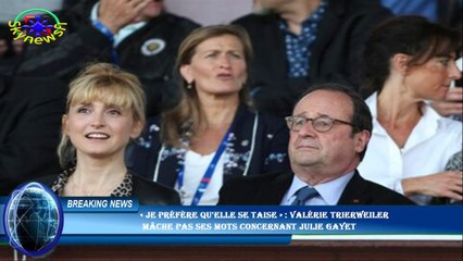 « Je préfère qu'elle se taise » : Valérie Trierweiler  mâche pas ses mots concernant Julie Gayet
