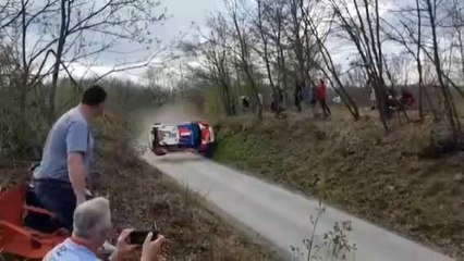 WRC 2 Croatia 2023 SS13 Ciamin Hard Crash Roll Amateur