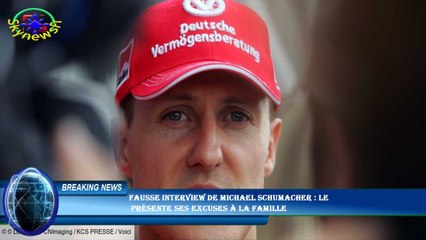 Fausse interview de Michael Schumacher : le  présente ses excuses à la famille