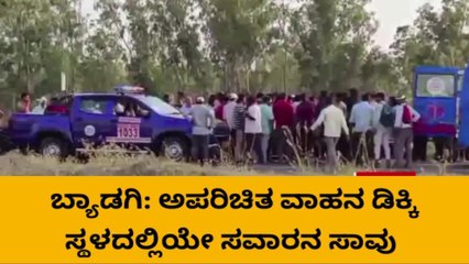 ಬ್ಯಾಡಗಿ : ರಾಷ್ಟ್ರೀಯ ಹೆದ್ದಾರಿಯಲ್ಲಿ ರಸ್ತೆ ಅಪಘಾತ- ಬೈಕ್‌ ಸವಾರ ದುರ್ಮರಣ
