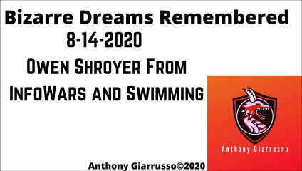 Bizarre Dreams Remembered 8-14-2020 Owen Shroyer From Infowars and Swimming