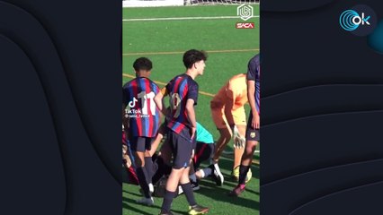 Se hace viral el lamentable gesto antideportivo del cadete del Barcelona