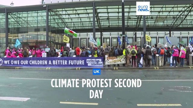 Extinction Rebellion climate protestors rally in London