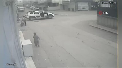 Cipin çocuğun üzerinden geçtiği kaza kamerada