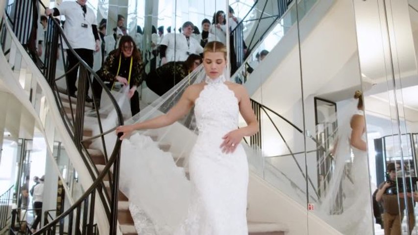 sofia richie orange chanel dress sofia richie wearing a custom chanel dress at her wedding after-party,  inspired by claudia schaffer's iconic look from their ss93 collection !!