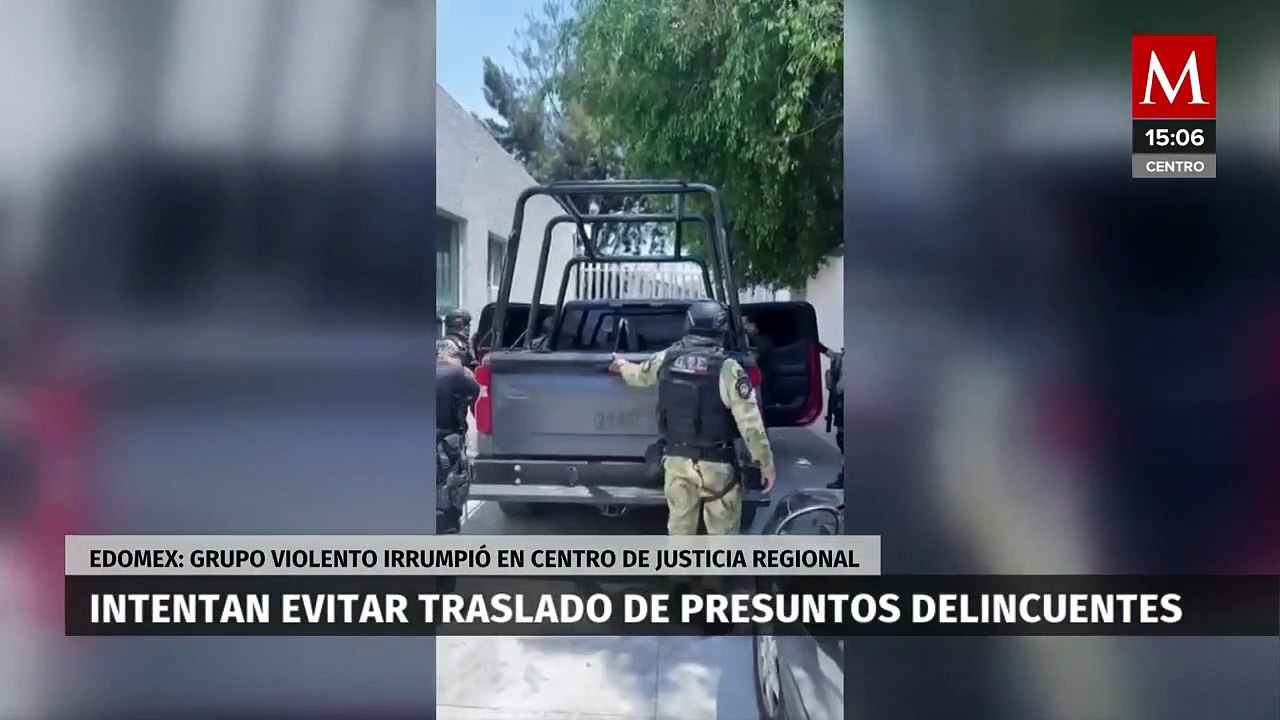 Grupo de 70 personas intentan evitar el traslado de presuntos delincuentes en el Estado de México