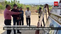 El gobernador de Chiapas, Rutilio Escandón inaugura telescundaria en la colonia Satélite