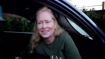 Karen lives in a car with her dog in San Diego.