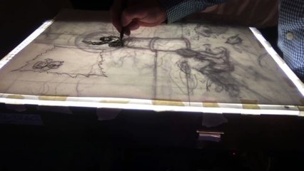 Time lapse: charcoal art for page 111 in 15 minutes