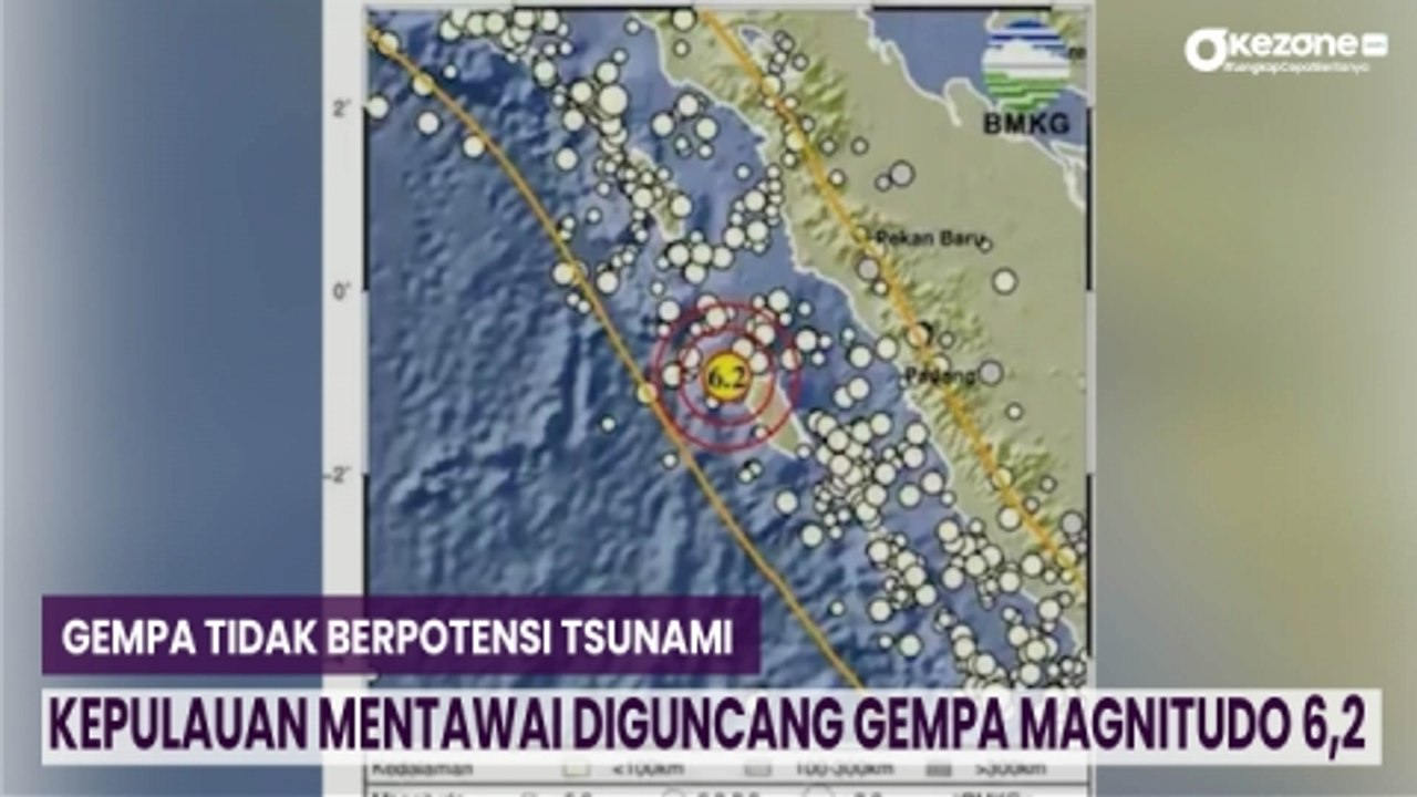Kepulauan Mentawai Diguncang Gempa Magnitudo 6,2