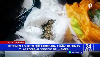 Cae sujeto dedicado a dar mantenimiento a las armas de sicarios del Callao
