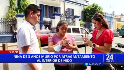 Surco: denuncian que niña de tres años murió en nido por presunta negligencia