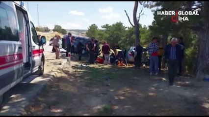 Yol kenarında duran otomobile arkadan gelen araç çarptı: 2’si ağır, 6 yaralı