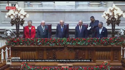 Lula é vaiado pela extrema direita no Parlamento português