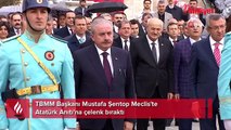 TBMM Başkanı Mustafa Şentop Meclis'te Atatürk Anıtı'na çelenk bıraktı