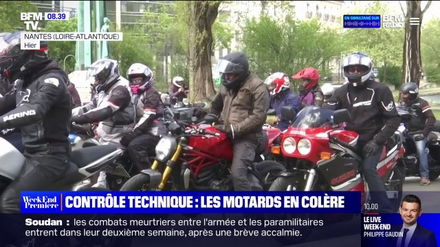 Les motards ont manifesté contre le contrôle technique des deux-roues