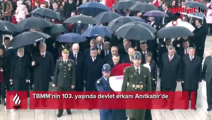 TBMM'nin 103. yaşında devlet erkanı Anıtkabir'de