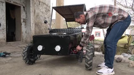 Yüksekovalı çoban hurdalarla 50 kilometre hız giden araba yaptı