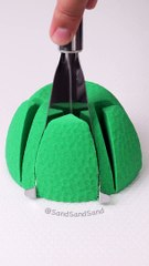 Satisfying video Colorful Kinetic Sand Cutting and Squish _kineticsand  _satisfying(video0)