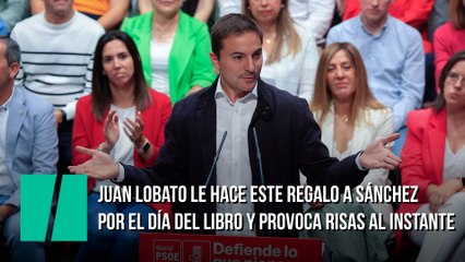 Juan Lobato le hace este regalo a Sánchez por el Día del libro y provoca risas al instante