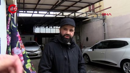 Metruk binanın üstünde korkutan otopark