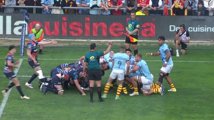 TOP 14 - Essai de Joaquin OVIEDO (USAP) - USA Perpignan - Racing 92 - Saison 2022-2023
