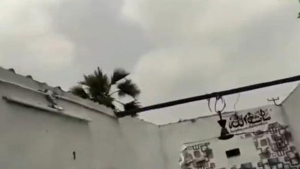 వర్ధన్నపేట: భారీ వర్షం.. ఎగిరిపడిన ఇంటి పైకప్పు రేకులు..!