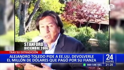 Abogado Vladimir Padilla: "Justicia peruana puede solicitar embargo de fianza de Alejandro Toledo"