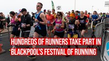 Hundreds of runners set off on Blackpool's half and full marathons