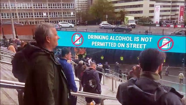 Watch as Brighton fans arrive in Wembley for their FA Cup semi-final against Manchester United