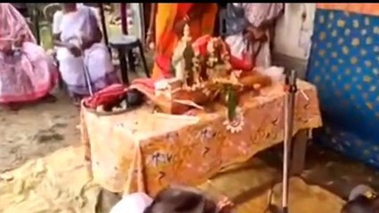 হাওড়া: বৃৃষ্টির জন্য অভিনব বিয়ে, দেখতে মানুষের ঢল