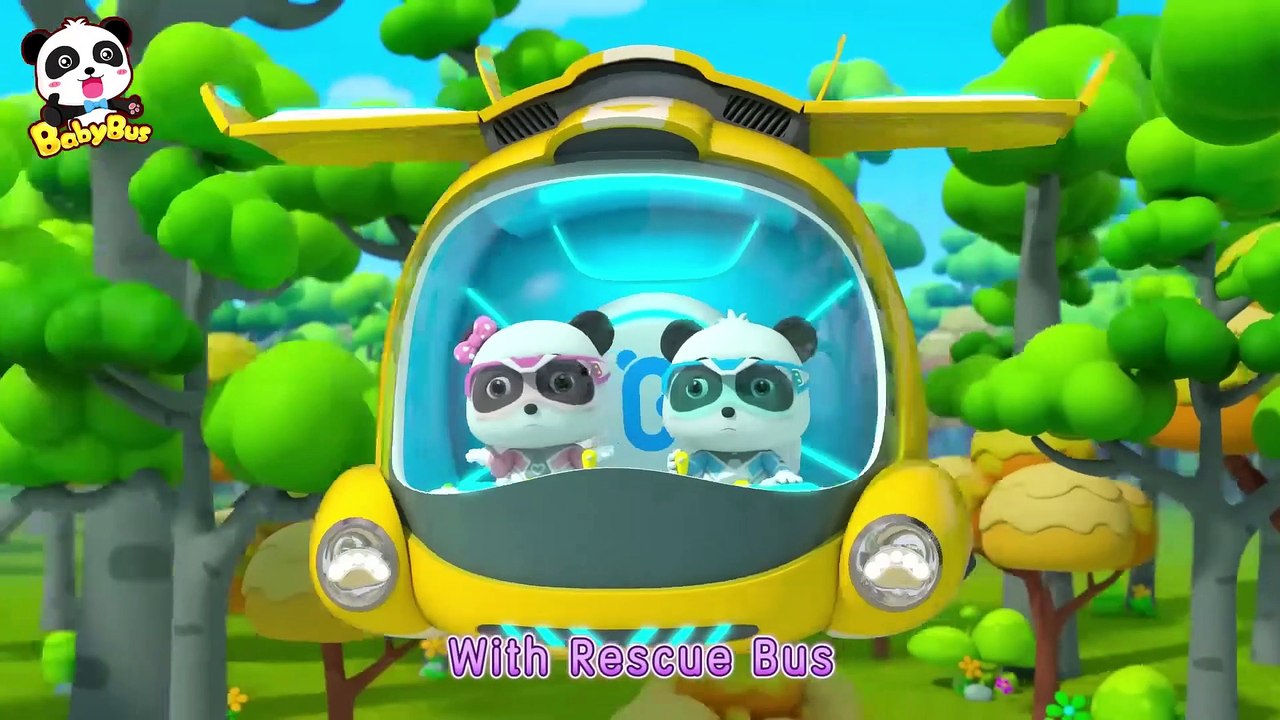 Super Panda's Chased by a Big Rock | Super Panda Rescue Team | Kids ...