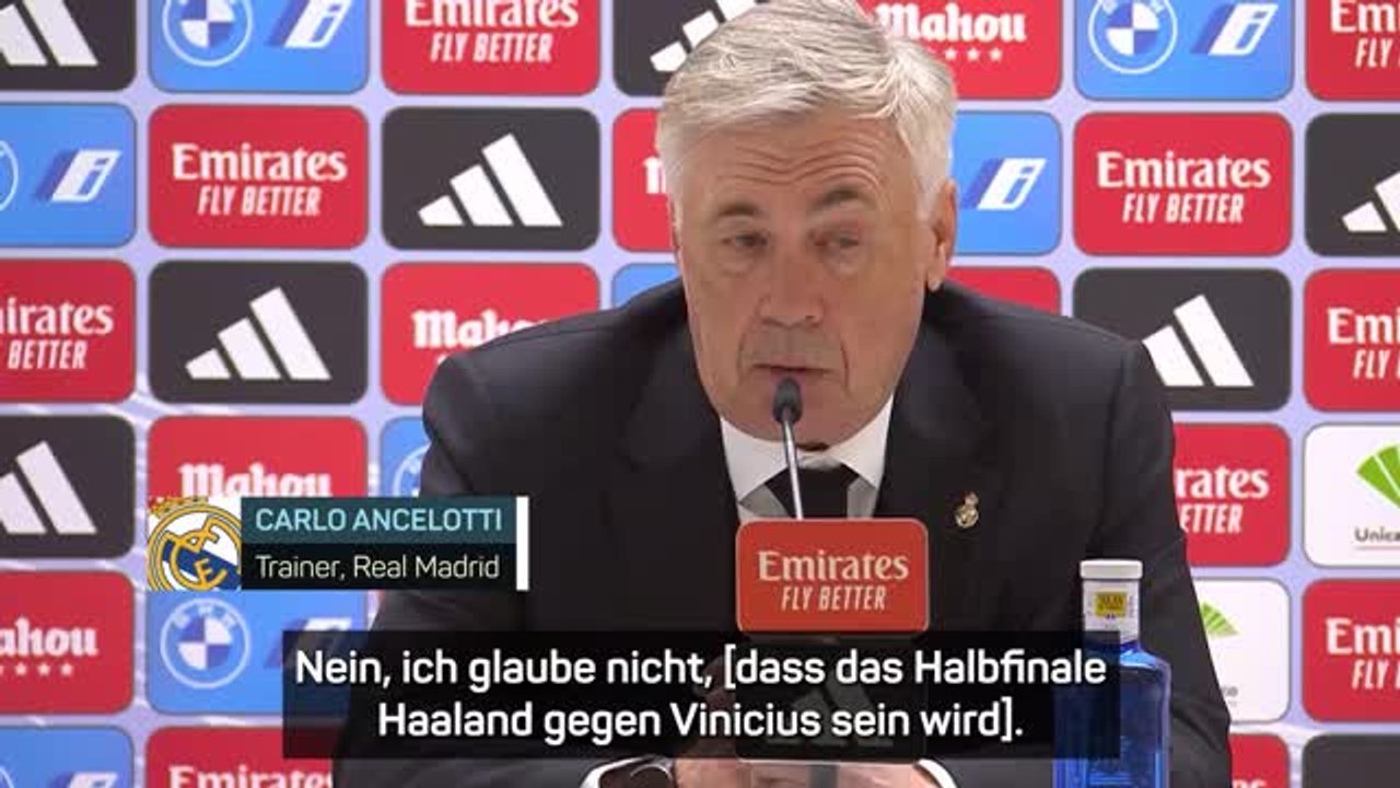 Ancelotti: 'Wird kein Duell Haaland gegen Vinicius'