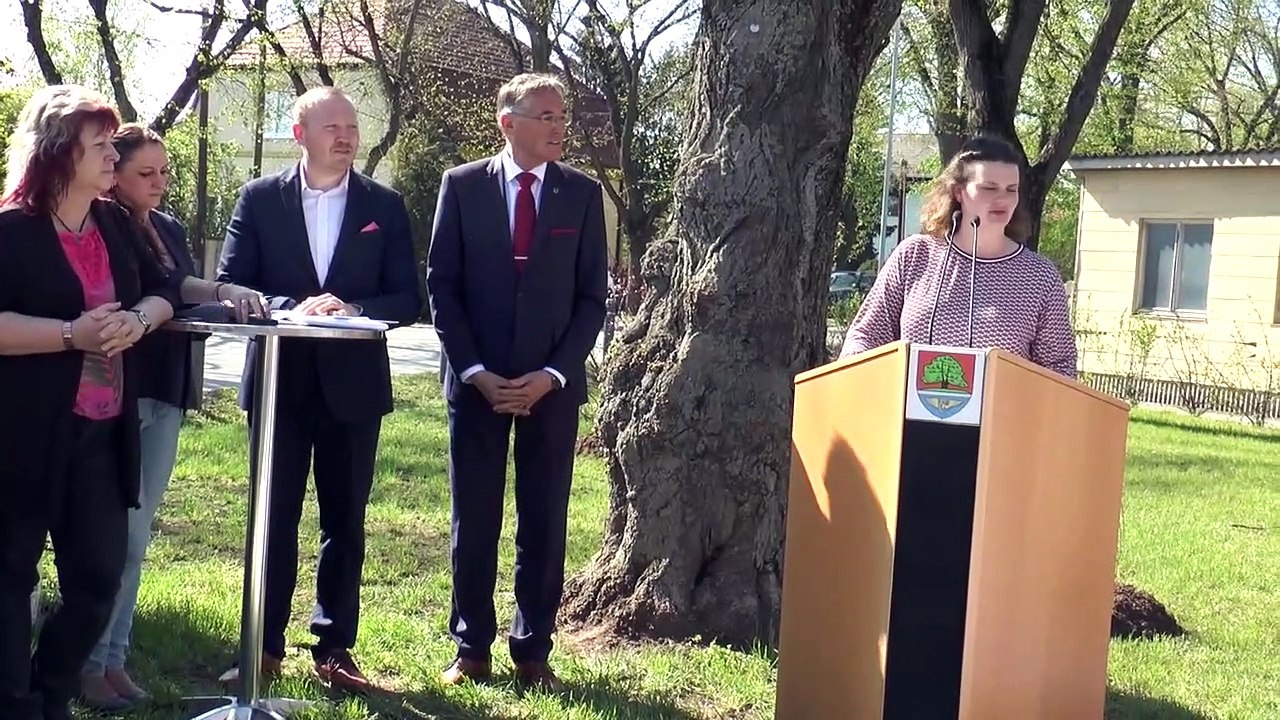 Strasshof Denkmaleröffnung Altbürgermeister Anton Lendler