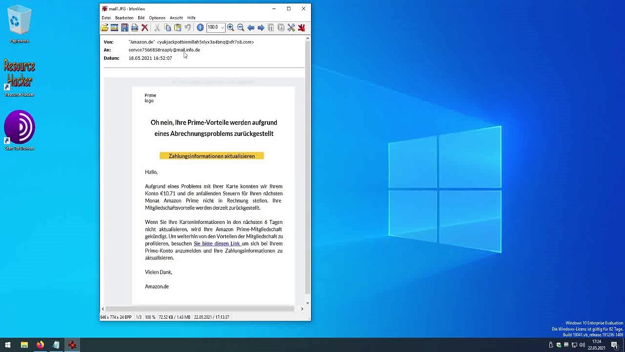 Amazon Phishing E Mail