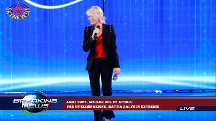 Amici 2023, spoiler del 22 aprile:  per un'eliminazione, Mattia salvo in extremis