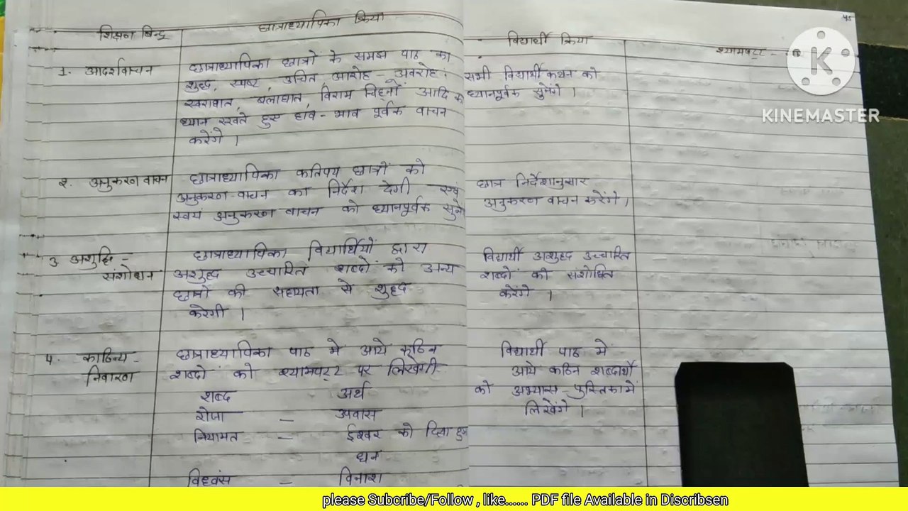 Lession plan