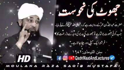 Jhooth Ki Nahoosat - Bayan By_Moulana Raza Saqib Mustafai_Qadri Naat And Lectures
