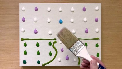 Painting a Cherry Blossom Forest / Acrylic Painting Technique