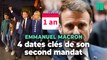 Emmanuel Macron : quatre dates-clés de la première année de son second mandat