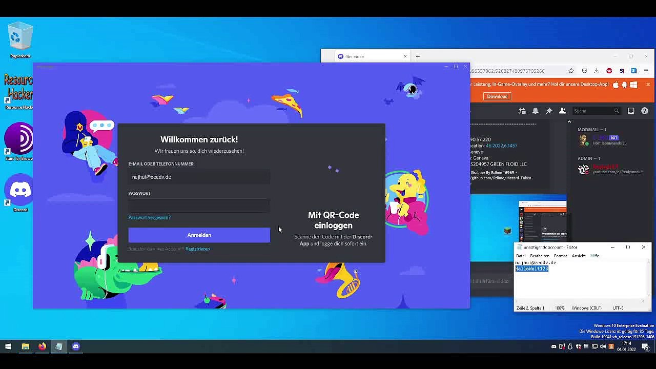 Desktop-Phishing bei Discord