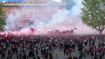 Reggiana in serie B: festa in città