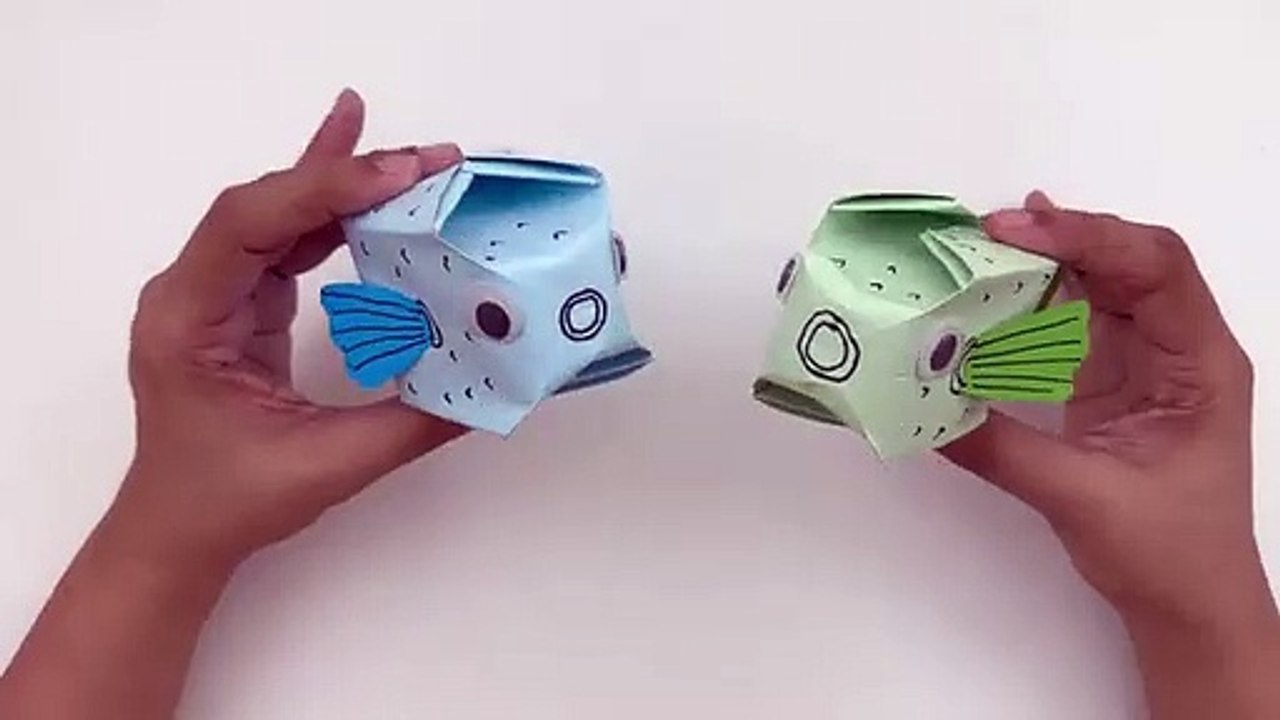 How To Make Easy Origami Paper Fish For Kids _ Nursery Craft Ideas _ Paper Craft Easy _ KIDS crafts