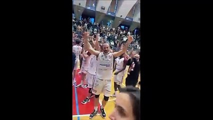 L'esultanza della Libertas a fine partita