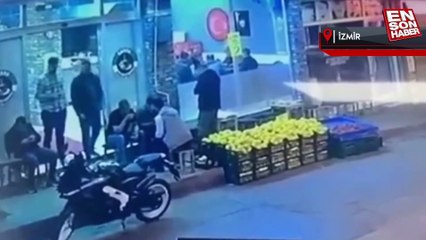 İzmir'de kahvehane baskının görüntüleri