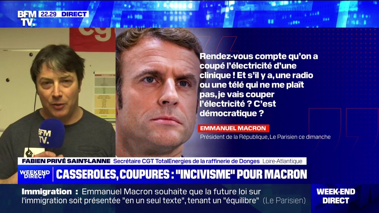 Fabien Privé Saint-Lanne, secrétaire CGT TotalEnergies de la raffinerie de Donges: "Il y a une criminalisation aujourd'hui de l'opposition"