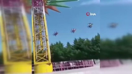 Lunapark kazasında panik anları cep telefonu kamerasında: 17 yaralı