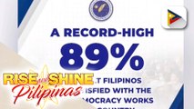 SWS 4th Quarter Survey 2022: 89% ng mga Pinoy, masaya sa takbo ng demokrasya sa bansa